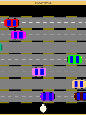 Cross Road Game Computer Graphics Mini Project in OpenGL