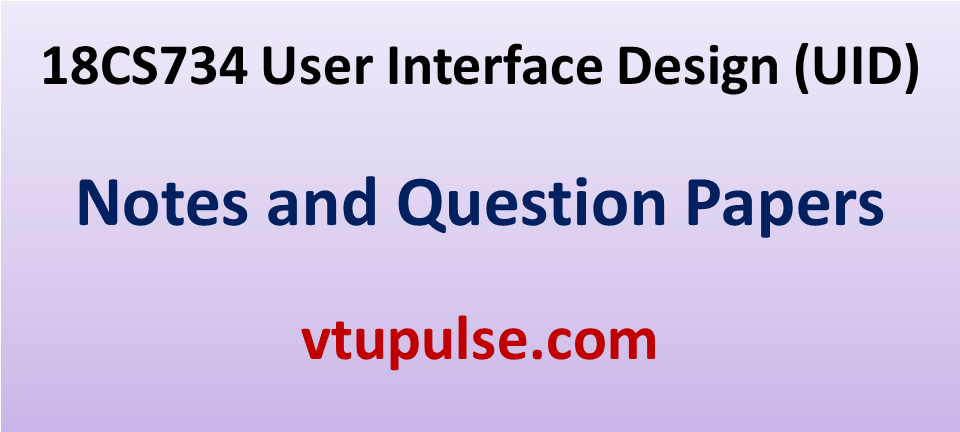 18CS734 User Interface Design (UID)